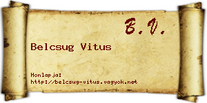 Belcsug Vitus névjegykártya